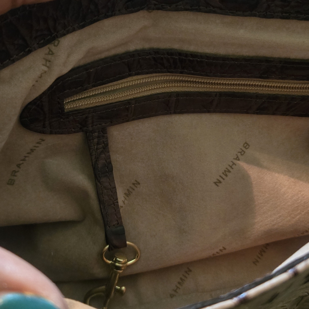 Brahmin Tan and Brown Embossed Leather Bag - Picture 12 of 17
